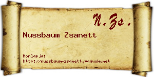 Nussbaum Zsanett névjegykártya